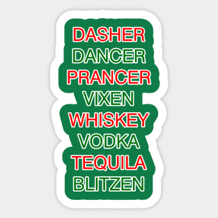 Christmas with Drinks Sticker